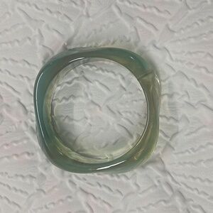 Translucent Green And Brown Square Bangle
